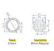 AVOSDIM - Adaptations moteur Avosdim - Axe octogonal Ø60mm - pour Moteur ø45mm - vignette