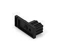 AVOSDIM - Lot 2 embouts pour coulisse en U de volet - Spécial pose applique - Noir - vignette