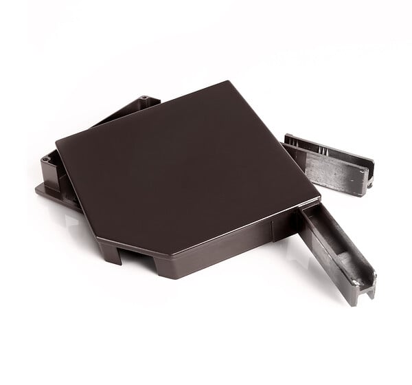AVOSDIM - Joues de coffre 137mm Brun RAL 8019 pour volet pan coupé 45° - large