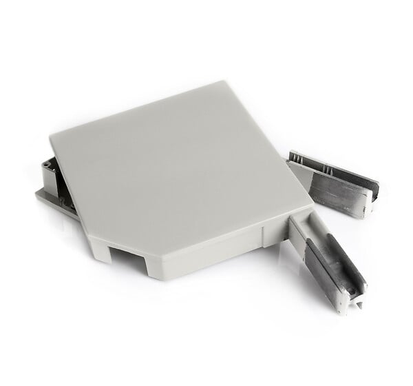 AVOSDIM - Joues de coffre 180mm Gris RAL 7038 pour volet pan coupé 45° - large