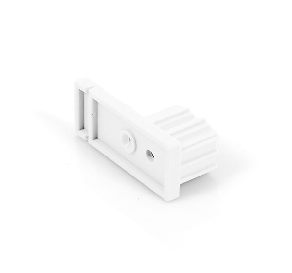 AVOSDIM - Lot 2 embouts pour coulisse en U de volet - Spécial pose applique - Blanc - large