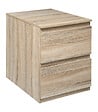 5 FIVE SIMPLY SMART - Meuble d'appoint  2 Tiroirs coloris Bois naturel H 50 cm - vignette