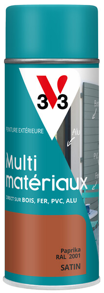 V33 PEINTURE - Peinture aerosol multi-materiaux DP paprika 400 ML - large