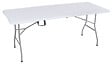 RONDY - Table pliante résine/acier – Blanc – H.74xL.180xP.74cm - vignette