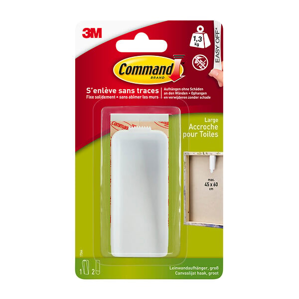 COMMAND - Accroche-toile 3M COMMAND Moyen modèle  blanc - large