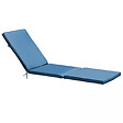 OVIALA - Coussin bain de soleil polyester bleu pacific 186x53x5 cm - Picchu - vignette
