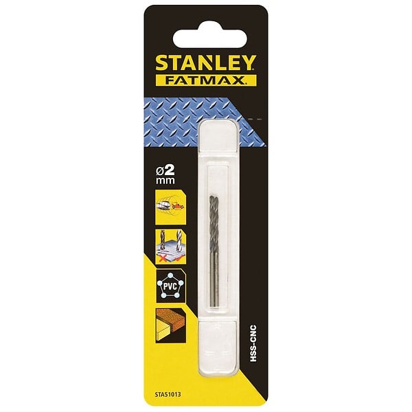 STANLEY - Lot de 2 forets métal HSS-R STANLEY FATMAX 2mm - large