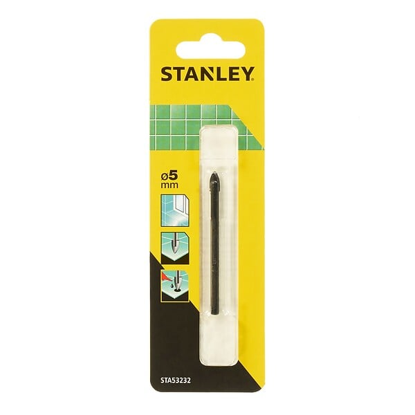 STANLEY - Foret pour carrelage et verre - Acier trempé - 5 x 70mm - large