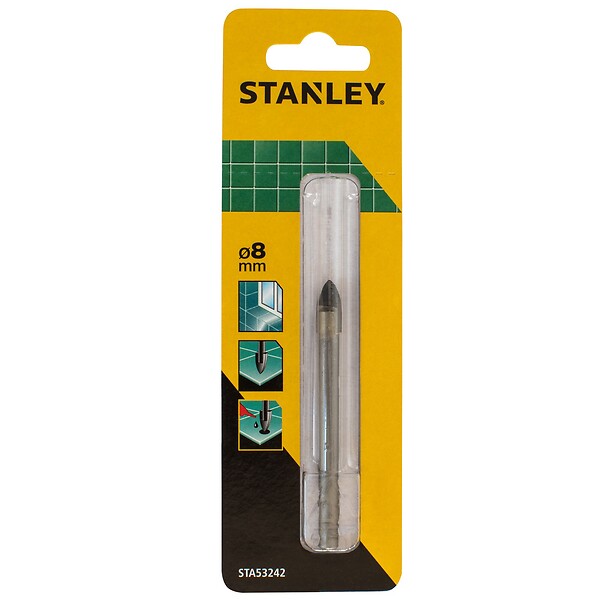 STANLEY - Foret pour carrelage et verre - 8 x 83mm - large