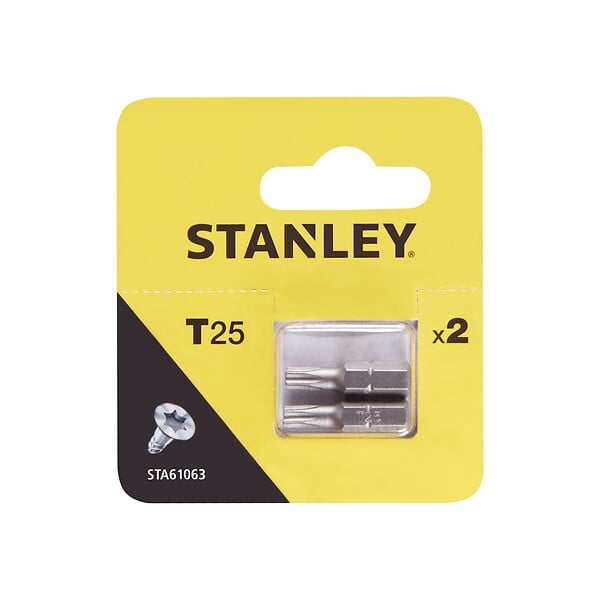 STANLEY - Embouts de vissage Torx T25 - 25mm - Lot de 2 - large