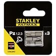 STANLEY - Embouts Pozidriv torsion Stanley FatMax 25mm - Lot de 3 - vignette