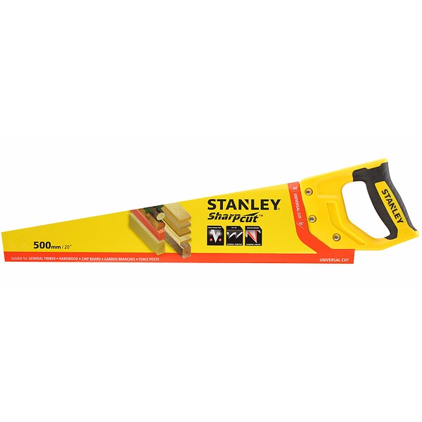 STANLEY - Scie égoïne SharpCut coupe de débit 500mm acier - large