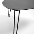 OVIALA - Table basse de jardin triangulaire en aluminium noir - Atoll - vignette