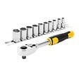 STANLEY - Cliquet 72 dents - 1-4 + 10 douilles - 11 pieces - vignette