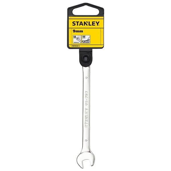STANLEY - Clé mixte 9mm - acier forgé à froid - 12 pans - large