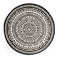 OVIALA - Tapis rond polypropylène noir 160cm - Mandala - vignette