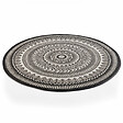 OVIALA - Tapis rond polypropylène noir 160cm - Mandala - vignette