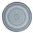 OVIALA - Tapis rond polypropylène bleu 120cm - Mandala - vignette