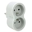 LEGRAND - Fiche multiprise 2 prises - Blanc Gris - 16A 3680W - vignette