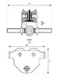 STOCKMAN - Chariot porte palan manuel mise en place rapide 1T 58-220mm PT10-A Stockman - vignette