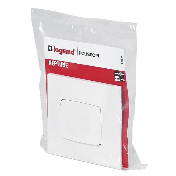 LEGRAND - Poussoir Neptune Blanc 6A - large