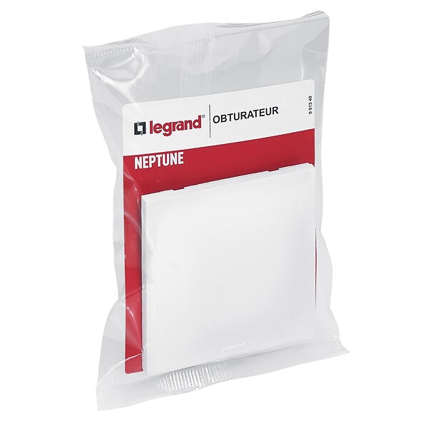 LEGRAND - Plaque obturatrice Neptune - Blanc - 1 module - large