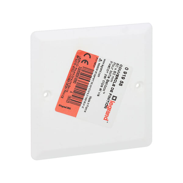 LEGRAND - Couvercle Batibox maçonnerie 80x80mm plastique Blanc - large