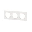 LEGRAND - Plaque carrée Dooxie 3 postes - Plastique - Blanc - vignette