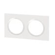 LEGRAND - Plaque carrée Dooxie 2 postes - Blanc - Rattrapage mural - vignette