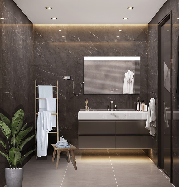 MP GLASS - Miroir LED Blue vibes - 70x120cm - large