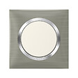 LEGRAND - Plaque carrée dooxie 1 poste finition effet inox brossé - vignette