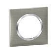 LEGRAND - Plaque carrée dooxie 1 poste finition effet inox brossé - vignette