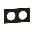 LEGRAND - Plaque carrée Dooxie 2 postes Noir velours - vignette