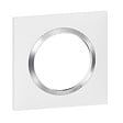 LEGRAND - Plaque carrée dooxie 1 poste finition blanc avec bague effet chrome - vignette