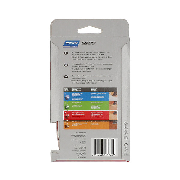 NORTON - Triangle autoagrippant pour ponceuse NORTON expert leger - large