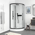 AURLANE - Cabine de douche 1/4 de cercle ROND - 90x90x217cm - FACTORY 2 ROUND - vignette
