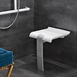 PELLET - Tabouret de douche déclipsable et interchangeable Arsis Pellet - Ø 25 mm - Blanc/Gris - vignette