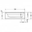DURAVIT - Baignoire acrylique D-Code - À encastrer - 1600 x 700mm - vignette