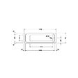DURAVIT - Baignoire acrylique D-Code - À encastrer - 1700 x 700mm - vignette