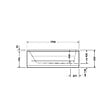 DURAVIT - Baignoire acrylique D-Code - À encastrer - 1700 x 700mm - vignette