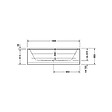 DURAVIT - Baignoire acrylique D-Code - À encastrer - 1800 x 800mm - vignette