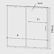 KASSANDRA - Paroi de douche fixe + Porte coulissante BELLA 125 cm Paroi latérale : 77 - 79 cm - vignette