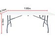 HABITAT ET JARDIN - Table de jardin pliante "Foldy" - 180 x 74 x 74 cm - Blanc - vignette