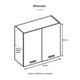 CUISINEANDCIE - Cuisineandcie - Meuble haut de cuisine Eco Chene Naturel 2 portes L 80 cm - vignette