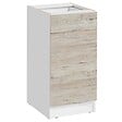 CUISINEANDCIE - Cuisineandcie - Meuble bas de cuisine Eco Noyer Blanchi 1 porte 1 tiroir L 40 cm - vignette