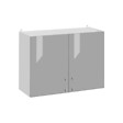 CUISINEANDCIE - Cuisineandcie - Meuble haut de cuisine Eco Gris Brillant 2 portes L 80 cm - vignette