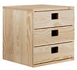 ASTIGARRAGA KIT LINE - Bloc rangement 3 tiroirs pin massif - 36,2cm - vignette