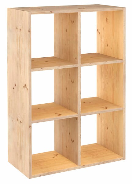 ASTIGARRAGA KIT LINE - Etagère modulaire Dinamic 6 cubes - Pin massif - 105x71x33cm - large