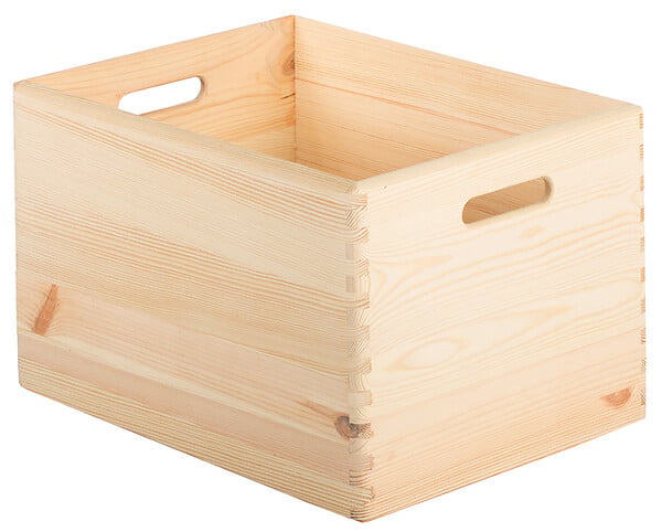 ASTIGARRAGA KIT LINE - Boîte de rangement en pin massif - empilable - 23x40x30cm - large