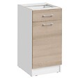 CUISINEANDCIE - Cuisineandcie - Meuble bas de cuisine Eco Chene Naturel 1 porte 1 tiroir L 40 cm - vignette